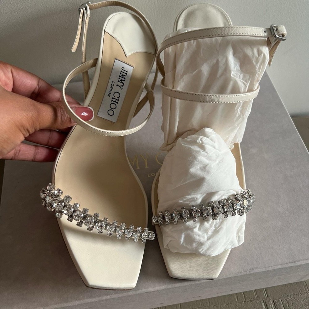 Jimmy Choo Meira sandal heel in a size 40. Excellent condition.